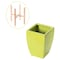 Uniquewise Green Indoor Decorative Square Planter With Wooden Stand QI004000.GN - alternate 5